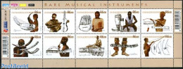 South Africa 2011 Musical Instruments 10v M/s, Mint NH, Performance Art - Music - Musical Instruments - Unused Stamps