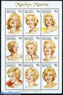 Dominica 1994 Marilyn Monroe 9v M/s, Mint NH, Performance Art - Marilyn Monroe - Movie Stars - Attori