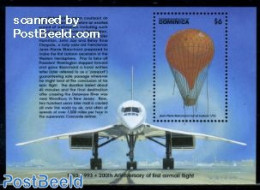 Dominica 1993 Blanchard Flight S/s, Mint NH, Transport - Aircraft & Aviation - Airplanes