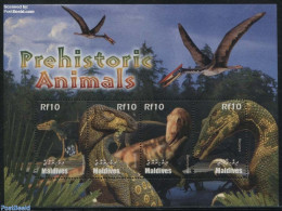 Maldives 2005 Preh. Animals 4v M/s, Albertosaurus, Mint NH, Nature - Prehistoric Animals - Vor- U. Frühgeschichte