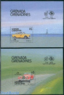 Grenada Grenadines 1986 Automobiles 2 S/s, Mint NH, Transport - Automobiles - Cars