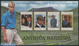 Antigua & Barbuda 2000 Prince William 4v M/s, Mint NH, History - Kings & Queens (Royalty) - Familias Reales