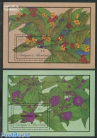 Barbuda 1986 Flowers 2 S/s, Mint NH, Nature - Flowers & Plants - Barbuda (...-1981)