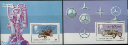 Barbuda 1987 Automobile Centenary 2 S/s, Mint NH, Transport - Automobiles - Cars