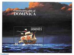 Dominica 1984 Santa Maria S/s, Mint NH, History - Transport - Explorers - Ships And Boats - Explorateurs