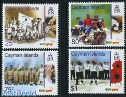 Cayman Islands 2007 Scouting Centenary 4v, Mint NH, Nature - Science - Sport - Flowers & Plants - Weights & Measures -.. - Iles Caïmans