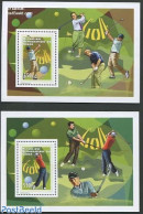 Congo Dem. Republic, (zaire) 2012 Golf 2 S/s, Mint NH, Sport - Golf - Sport (other And Mixed) - Golf