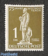 Germany, Berlin 1949 1DM, Stamp Out Of Set, Unused (hinged), U.P.U. - Art - Sculpture - Neufs