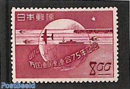 Japan 1949 8.00, Stamp Out Of Set, Mint NH, Transport - U.P.U. - Aircraft & Aviation - Railways - Ships And Boats - Unused Stamps