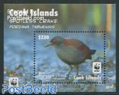 Cook Islands 2014 WWF, Spotless Crake S/s, Mint NH, Nature - Animals (others & Mixed) - Birds - World Wildlife Fund (W.. - Autres & Non Classés