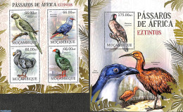 Mozambique 2012 Extinct African Birds 2 S/s, Mint NH, Nature - Birds - Parrots - Mozambique