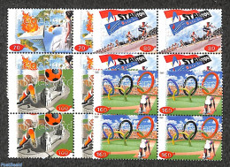 Netherlands 1996 Sport 4v, Blocks Of 4 [+], Mint NH, Sport - Football - Olympic Games - Sport (other And Mixed) - Unused Stamps