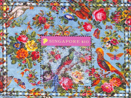 Singapore 2021 Heritage Collection, Beaded From Folder S/s, Mint NH, Nature - Various - Birds - Other Material Than Pa.. - Errori Sui Francobolli