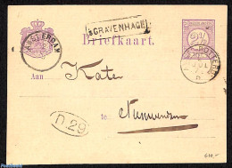 Netherlands - Various Cancellations 1875 Card With Naamstempel In Kastje: 'S GRAVENHAGE, Postal History - Sonstige & Ohne Zuordnung