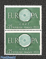 France 1960 Europa CEPT 1960, 2 Misprints (center Wheel Not Printed Properly), Mint NH, History - Various - Europa (ce.. - Nuevos