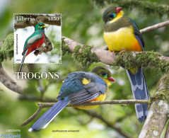 Liberia 2022 Trogons, Mint NH, Nature - Birds - Other & Unclassified