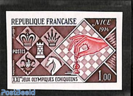 France 1974 Chess 1v, Imperforated, Mint NH, Sport - Chess - Ongebruikt