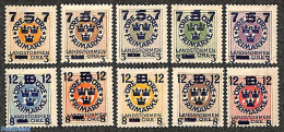 Sweden 1918 Overprints 10v, Mint NH - Nuevos