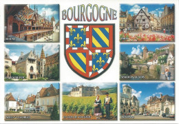 CPM  France  Région Bourgogne Pays Des Grands Crus Vue Multiple 7 Vues Avec Blason - Bourgogne