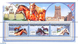 Mauritania 2000 Horses 3v M/s, Mint NH, Nature - Horses - Other & Unclassified