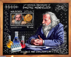 Maldives 2017 Dmitri Mendeleev S/s, Mint NH, History - Science - Explorers - Chemistry & Chemists - Explorers