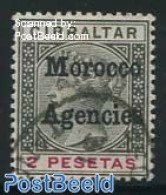 Great Britain 1898 2pta, Morocco Agencies, Stamp Out Of Set, Unused (hinged) - Unused Stamps