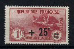 YV 168 N* MH , 2eme Orphelins Correctement Centré Cote 36+ Euros - Unused Stamps