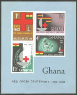 Ghana 1963 Feuillet 100 Ans Croix-rouge 100 Years Red Cross MNH ** Neuf SC ( A54 74a) - Ghana (1957-...)