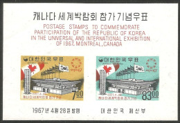 Korea 1967 Montreal Expo 67 Exhibition Exposition MNH ** Neuf SC ( A54 77) - 1967 – Montreal (Kanada)