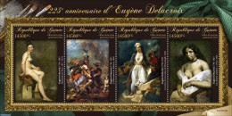 Guinea, Republic 2023 225e Anniversary Of Eugene Delacroix, Mint NH, Art - Nude Paintings - Paintings - Autres & Non Classés