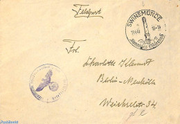 Germany, Empire 1941 Fieldpost Cover , Swinemünde Lighthouse Cancellation, Postal History, Various - Lighthouses & Sa.. - Lettres & Documents