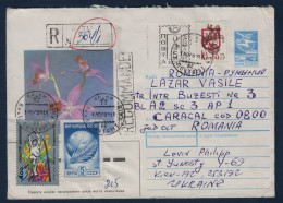 Ukraine, Enveloppe Entier Postal Russe, Recommandé Pour Caracal, Roumanie, - Ukraine