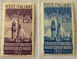 1950 Repubblica Italiana - Radiodiffusione 2 Valori MNH** - 1946-60: Mint/hinged