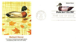 USA Appeau Canard Duck Mallard Decoy FDC ( A60 194) - Autres & Non Classés