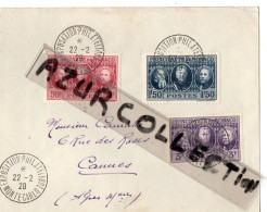 EXPO PHILATELIQUE 1928 . LETTRE AVEC 3 TIMBRES 3 PRINCES - Covers & Documents