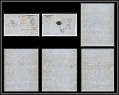 36876 Maritime Paquebot Steamer La Trinité Martinique Pour Le Houga France 1855 Marque Postale D'entrée Lettre Cover - Lettres & Documents