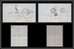 36072 1867 Steamer Scotia New York Usa Cognac Charente Marque Postale Maritime Cover Schiffspost Lettre LAC Bateau Ship - Poste Maritime