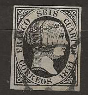 1851 USED España Michel 6w - Oblitérés