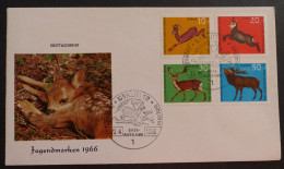 Berlin FDC 1966 Gemse Reh  #cov 5790 - Wild