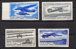 94095c Y&t PA N°67/60 Avions Airplanes Couzinet Latécoère Breguet Mauritanie Essai Proof Non Dentelé Imperf ** MNH 1966 - Mauritanie (1960-...)