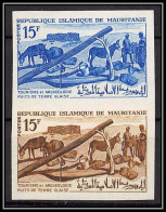 94025 Y&t N°195 Tourisme Puit De Terre Glaise 1965 Mauritanie Essai Proof Non Dentelé Imperf ** MNH Tourism Ane Donkey - Autres & Non Classés