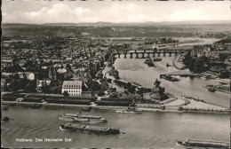 71471541 Koblenz Rhein Deutsches Eck Schiffe Rhein Denkmal Kaiser Wilhelm Koblen - Koblenz