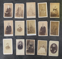 Lot 15 CDV Carte De Visite - Albumine - Vers 1865 - Old (before 1900)