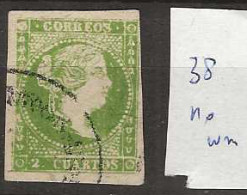 1856 USED España Michel 39 No Watermark - Used Stamps