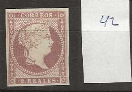 1856 MNG España Michel 42 No Watermark - Unused Stamps