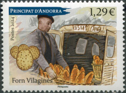 Andorra [Fr.] 2024. Forn Vilaginés Bakery, ’Escaldes-Engordany (MNH OG) Stamp - Unused Stamps