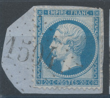 Lot N°83724   N°22/Fragment, Oblitéré GC 1504 FEUQUIERES(58), Indice 7 - 1862 Napoleon III