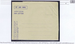 Ireland Airletter 1949 (Sep/Oct) Aerogramme Imprint W3637, "Gearr Anso-Cut Here" In One Line, Unused, Rare - Postal Stationery