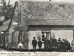 Richtolsheim Près Sundhouse Artolsheim Saasenheim - Restaurant Untersinger Tramstation Très Animé - Rare Enseigne - Other & Unclassified