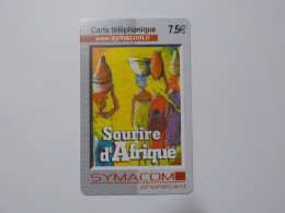 CARTE TELEPHONIQUE  Symacom  "Sourire D'Afrique" 7.5 Euros - Per Cellulari (ricariche)